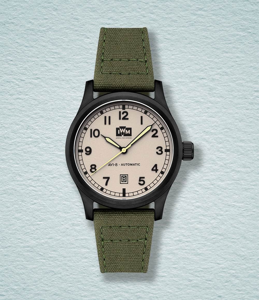 AVI-8 Watch Field Khaki Flyboy Engineer Automatic — Imperial War Museums Fieldmaster Edition Watches