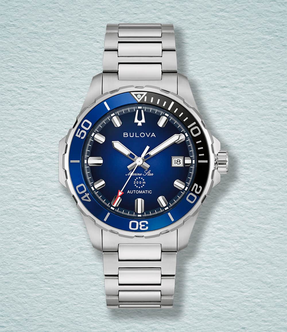 Bulova Watch Blue Bulova Marine Star 