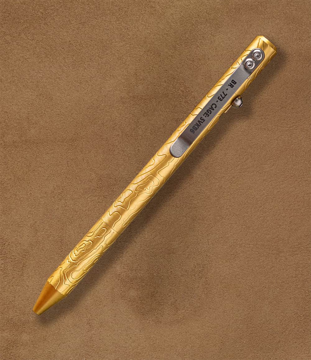 CountyComm EDC Brass MaxMadCo Bolt Action Pen - GEN 2