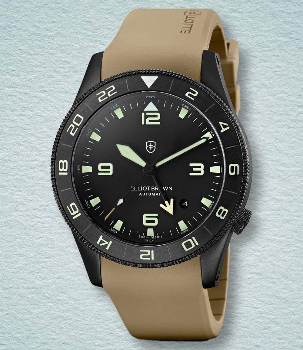 Elliot Brown Watch DLC Tan Holton Auto GMT