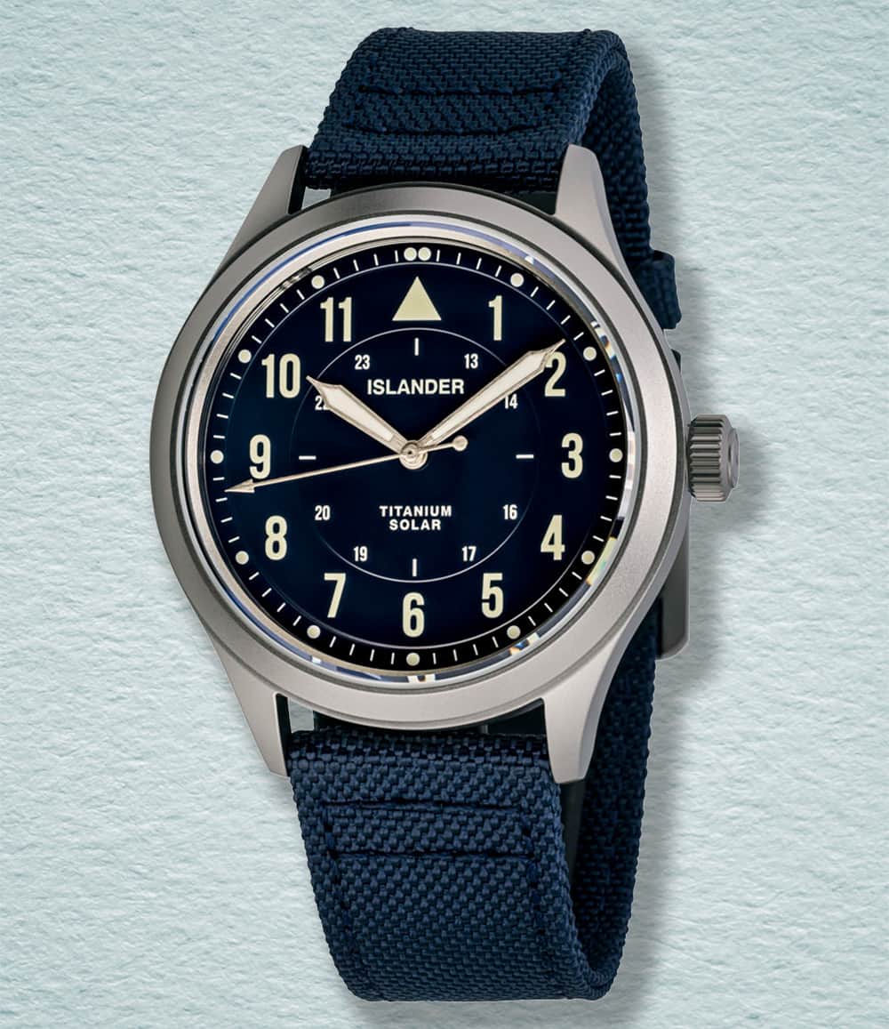 Islander Watch Blue Islander Babylon HV1000 Titanium Solar Field Watch