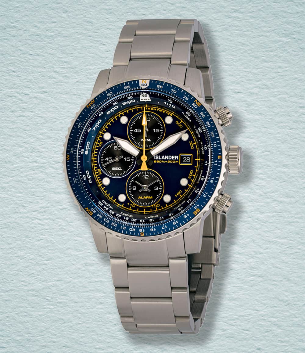Islander Watch Blue Islander Calverton Flight Chronograph Alarm Watch
