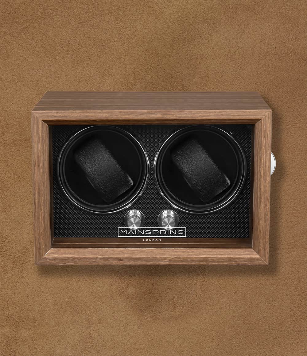 Mainspring London Accessory Mahogany Guardian Dual Slot Watch Winder