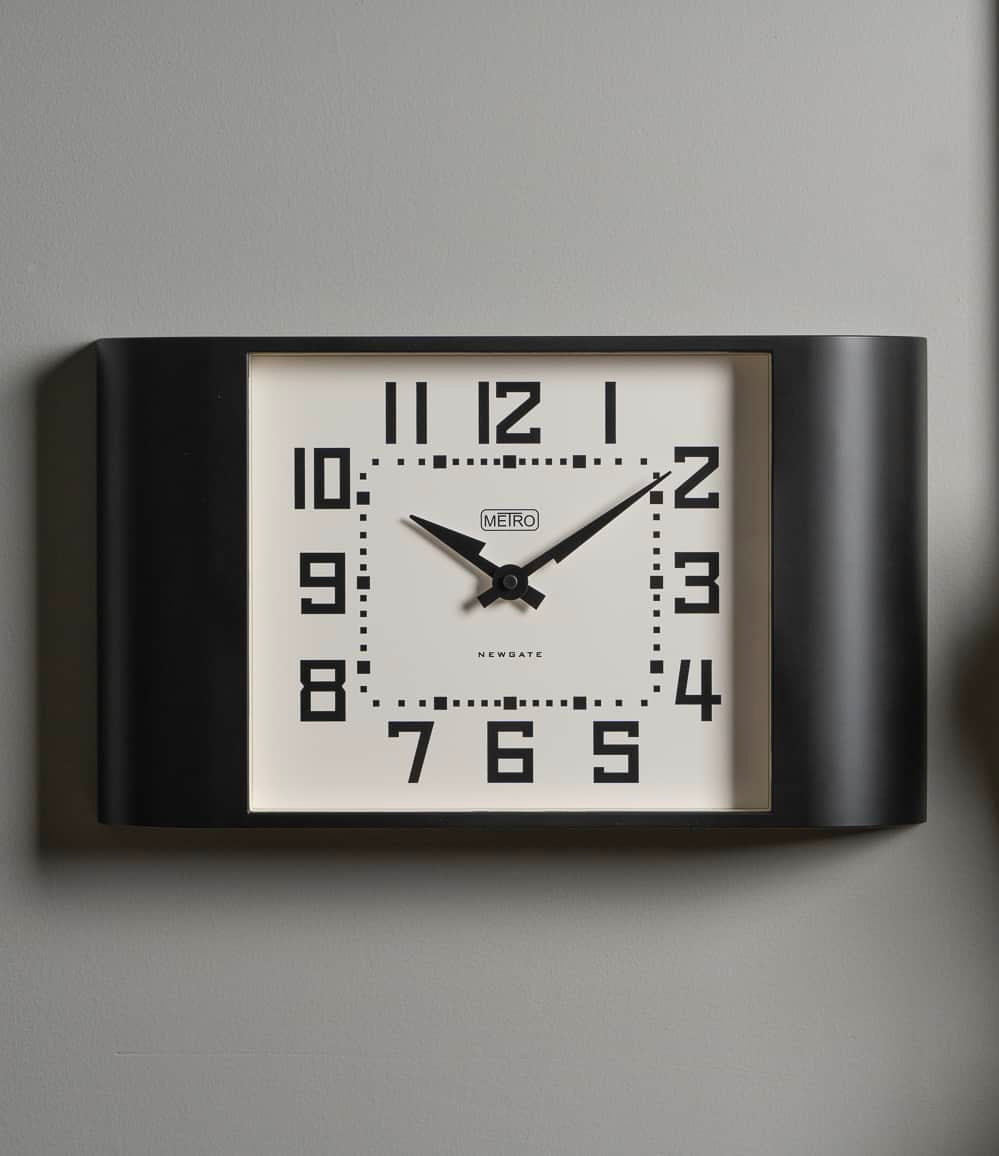 Newgate Clock Black Metro Wall Clock