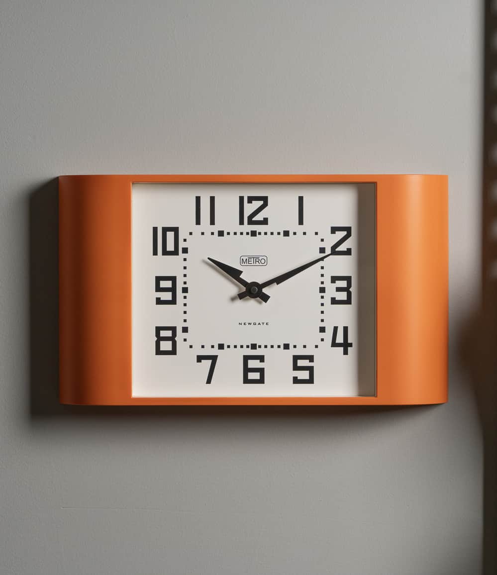 Newgate Clock Orange Metro Wall Clock