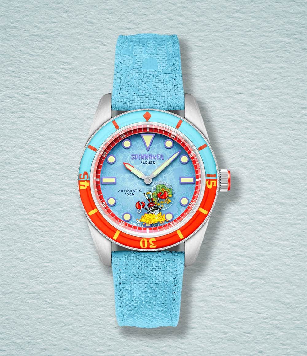 Spinnaker Watch Krabs Blue Fleuss Automatic — SpongeBob SquarePants Shell Mates Limited Edition