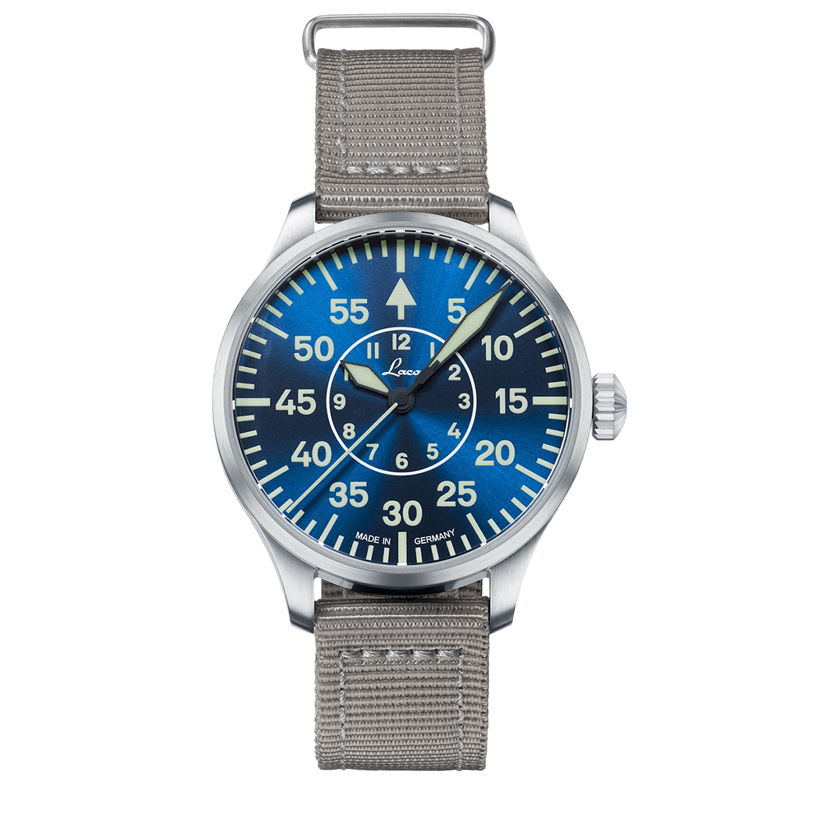 Watch Gang Watch Aachen Blaue Stunde 39 nylon bracelet | Blue Dial