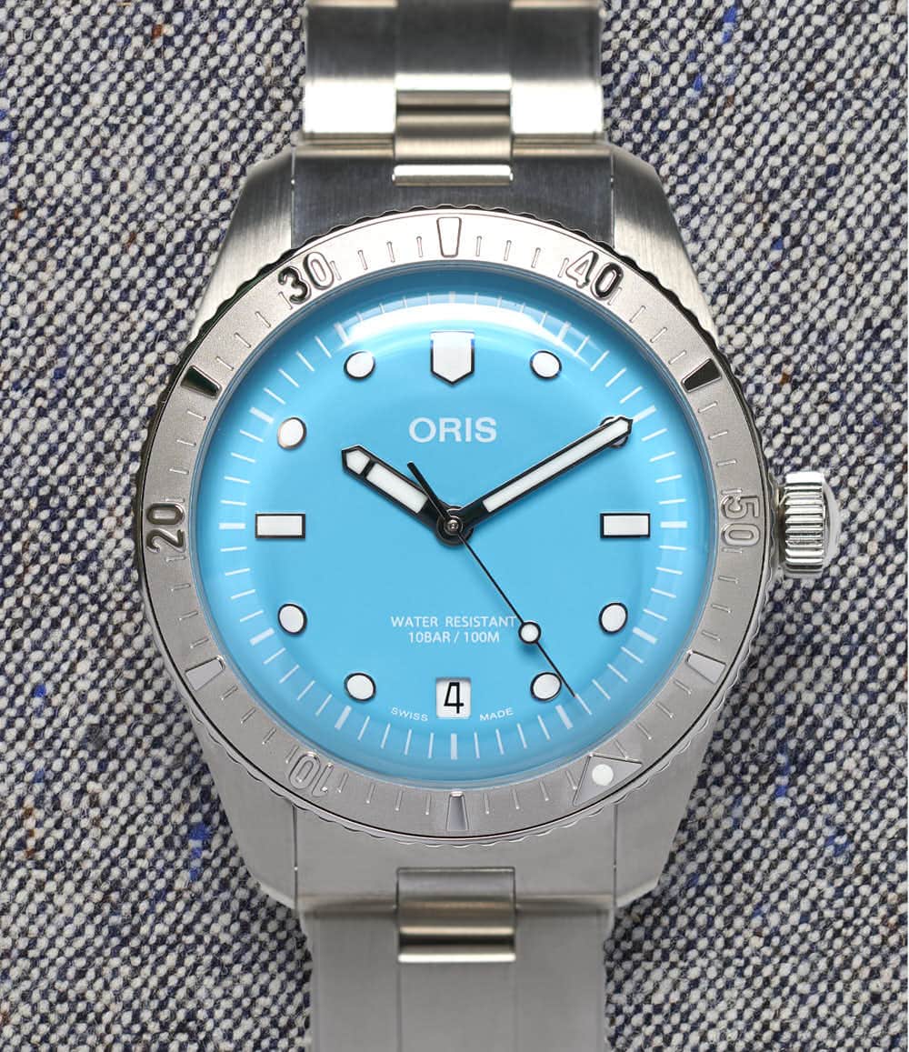 Oris Watch Blue Divers Sixty-Five Cotton Candy Steel